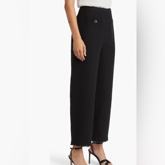 Ted Baker London Kattyyt Boucllè Straight leg Ankle Pants -size 3 color black - Picture 2 of 14